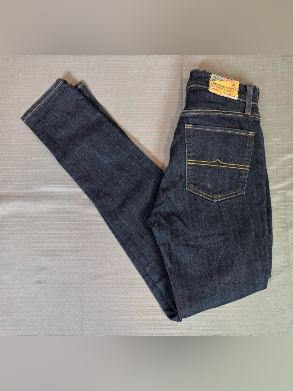 Ralph Lauren Denim & Supply High Rise Skinny Jeans Size 27 Dark Wash Stretch